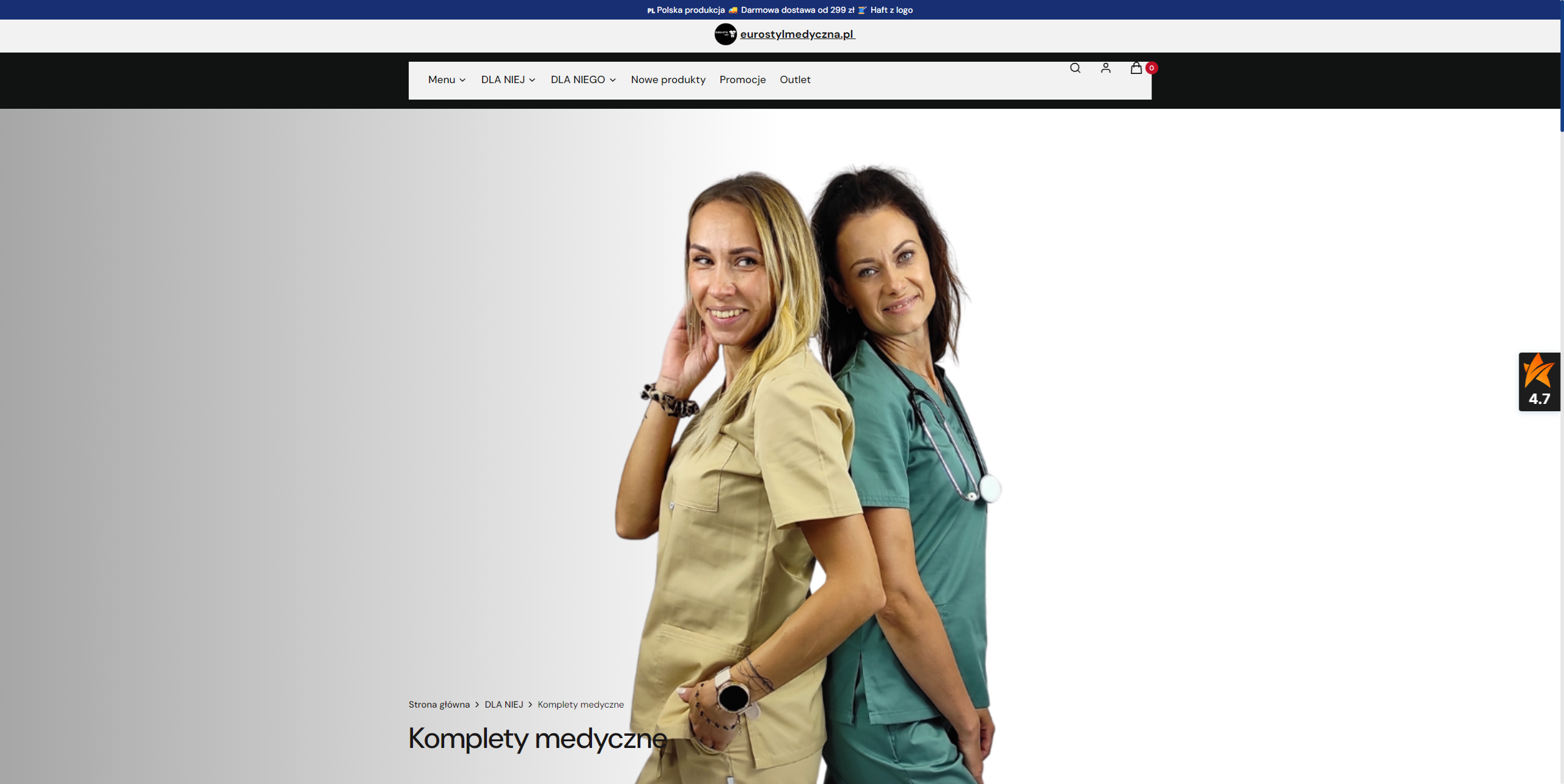 Minimalistyczne komplety medyczne damskie - profesjonalny wygląd w nowoczesnym gabinecie