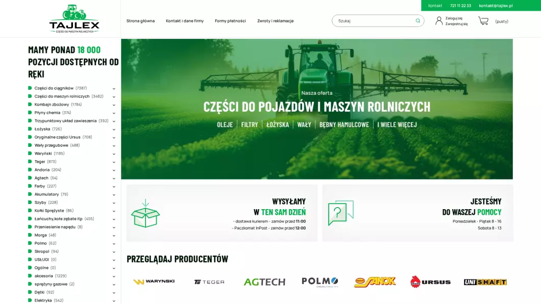 Części do maszyn rolniczych - Tajlex - podgląd