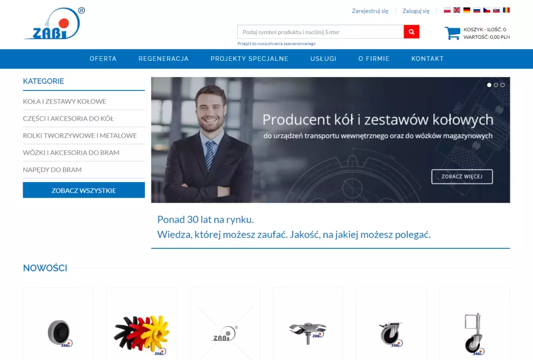Zabi - producent zestawów kołowych - podgląd