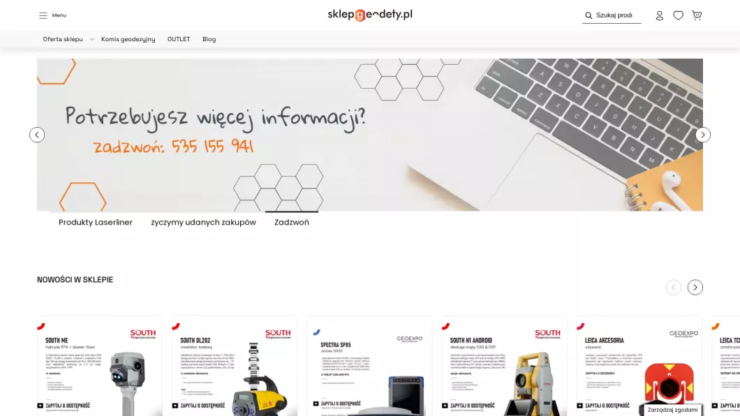 Sklep Geodety - podgląd