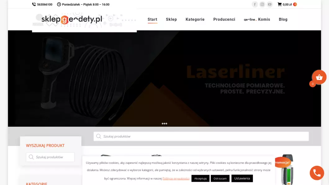 Sklep Geodety - podgląd