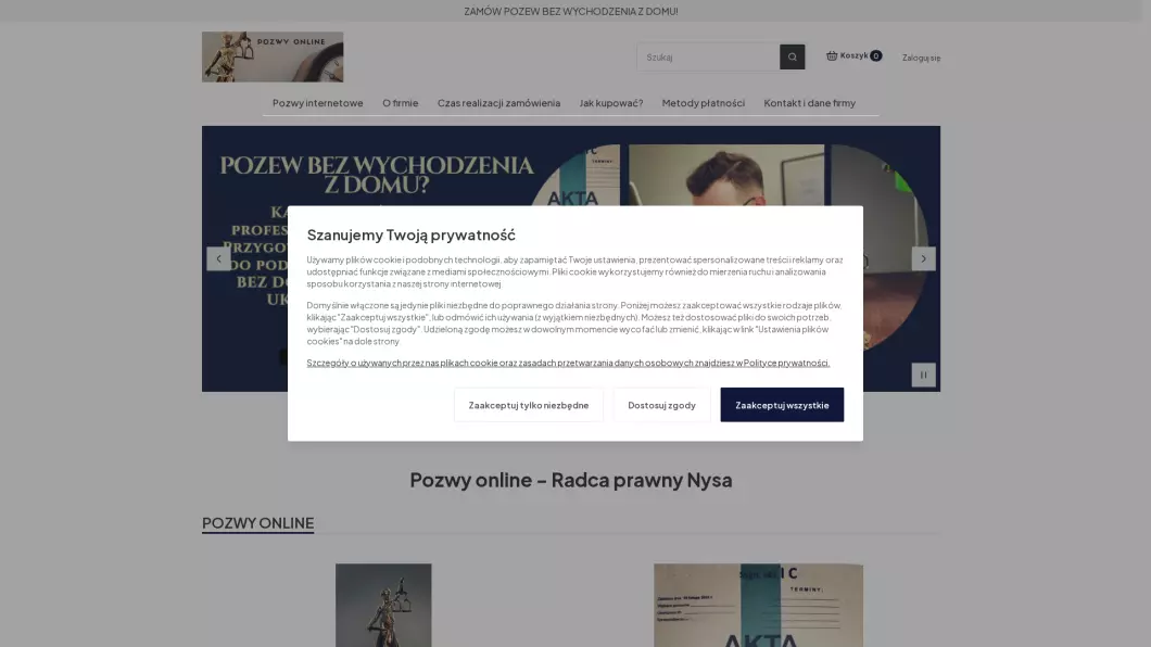 Pozwy Online - podgląd